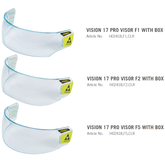 Fischer VISION 17 PRO VISOR WITH BOX | Visier